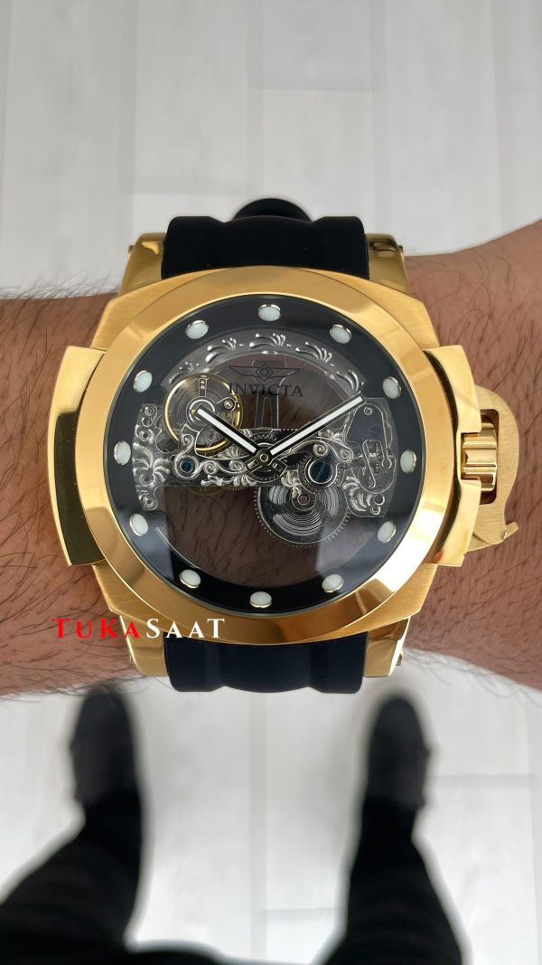 Invicta Coalition Forces Skeleton 24708 Gold 56mm Replika Saat Invicta Coalition Forces Skeleton 24708 Gold 56mm Replika Saat