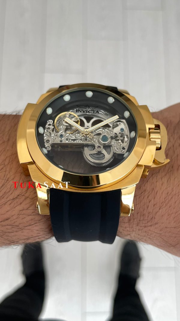 Invicta Coalition Forces Skeleton 24708 Gold 56mm Replika Saat Invicta Coalition Forces Skeleton 24708 Gold 56mm Replika Saat