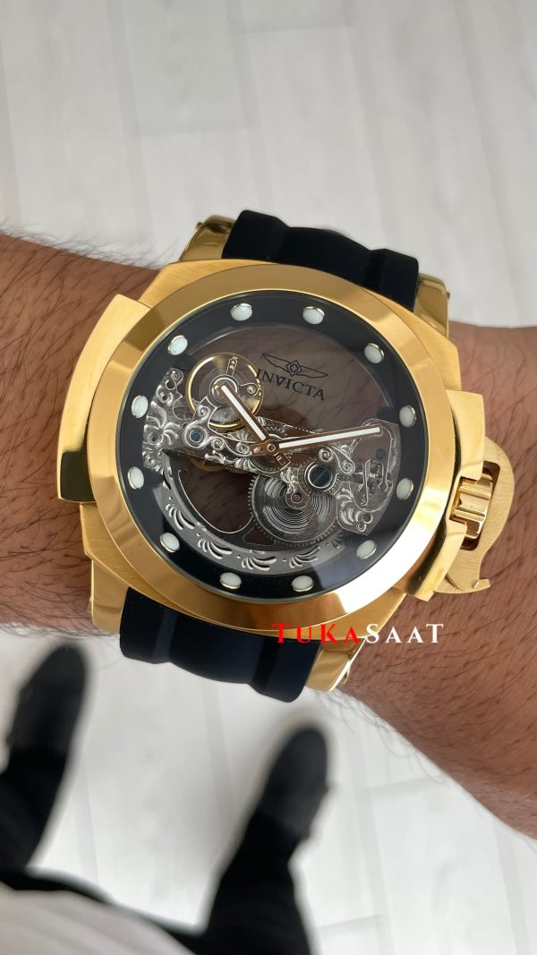 Invicta Coalition Forces Skeleton 24708 Gold 56mm Replika Saat Invicta Coalition Forces Skeleton 24708 Gold 56mm Replika Saat