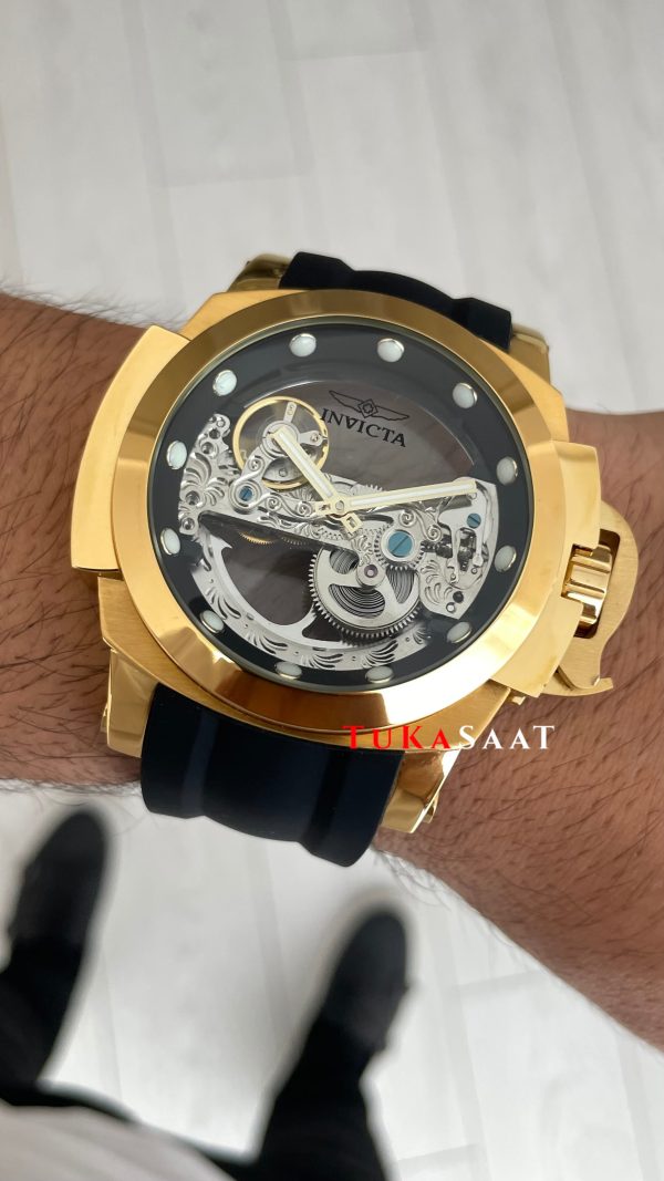 Invicta Coalition Forces Skeleton 24708 Gold 56mm Replika Saat Invicta Coalition Forces Skeleton 24708 Gold 56mm Replika Saat