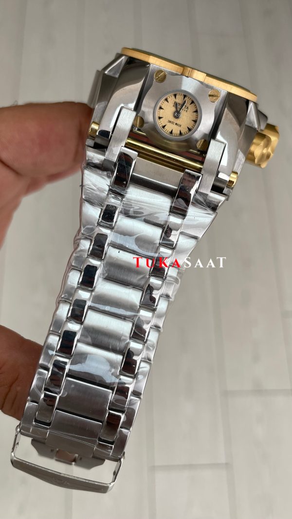 Invicta Magnum Zeus Bolt Reserve Sarı Kadran 52mm Two Tone Gold Replika Saat Invicta Magnum Zeus Bolt Reserve Sarı Kadran 52mm Two Tone Gold Replika Saat