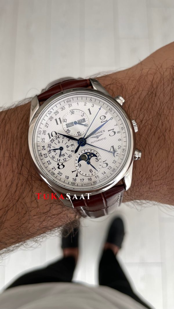 Longines Master Collection Moonphase Chrono Beyaz Replika Saat
