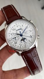 Longines Master Collection Moonphase Chrono Beyaz Replika Saat