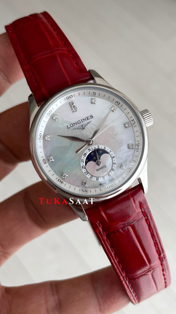 Longines Master Collection Moonphase Kırmızı Kadın Kol Saati Longines Master Collection Moonphase Kırmızı Kadın Kol Saati