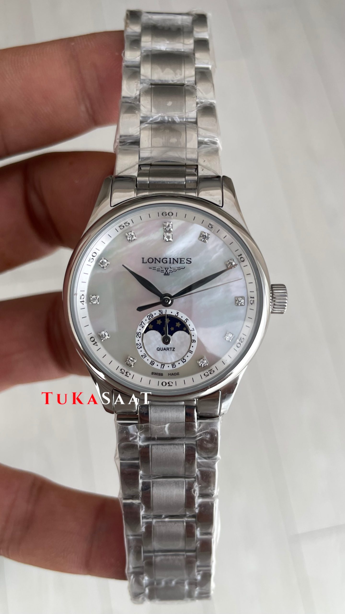 Longines Master Collection Moonphase Sedef Beyaz Taşlı Kadın Kol Saati Longines Master Collection Moonphase Sedef Beyaz Taşlı Kadın Kol Saati