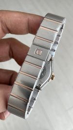 Omega Constellation Beyaz Taşlı Kadran 28mm Silver Rose Kadın Saati