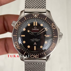 Omega Seamaster Diver 300M James Bond 007 No Time To Die Titanium 42mm Brown Dial Super Clone Swiss ETA Saat VS Factory