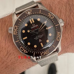 Omega Seamaster Diver 300M James Bond 007 No Time To Die Titanium 42mm Brown Dial Super Clone Swiss ETA Saat VS Factory