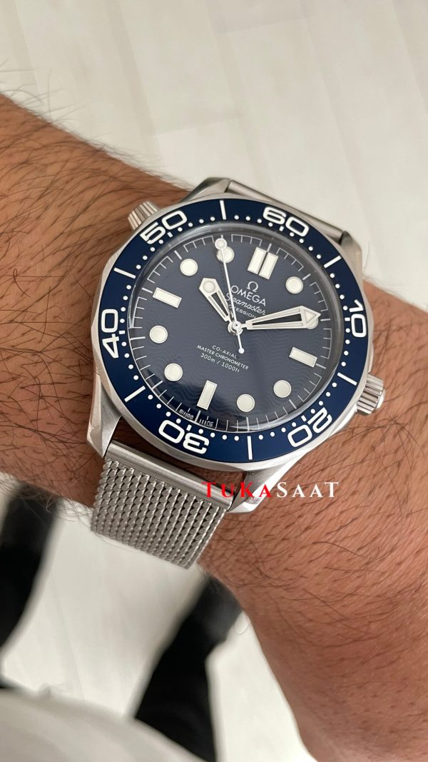 Omega Seamaster Diver 300M James Bond 007 Mavi Kadran 60th Anniversary 42mm Super Clone Swiss ETA Saat VS Factory