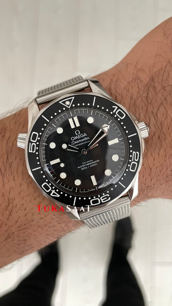 Omega Seamaster Diver 300M Siyah Kadran 42mm Mesh Bracelet Super Clone Swiss ETA Saat VS Factory