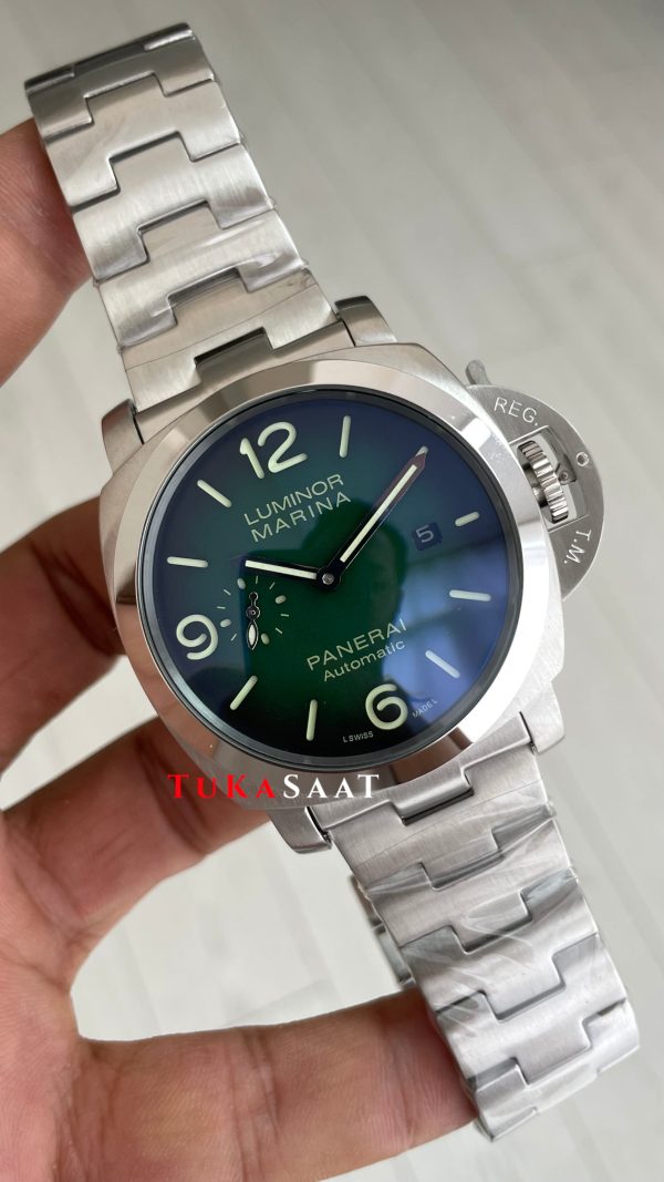 Panerai Luminor Marina PAM00693 Yeşil Kadran 44mm Silver Replika Saat Panerai Luminor Marina PAM00693 Yeşil Kadran 44mm Silver Replika Saat