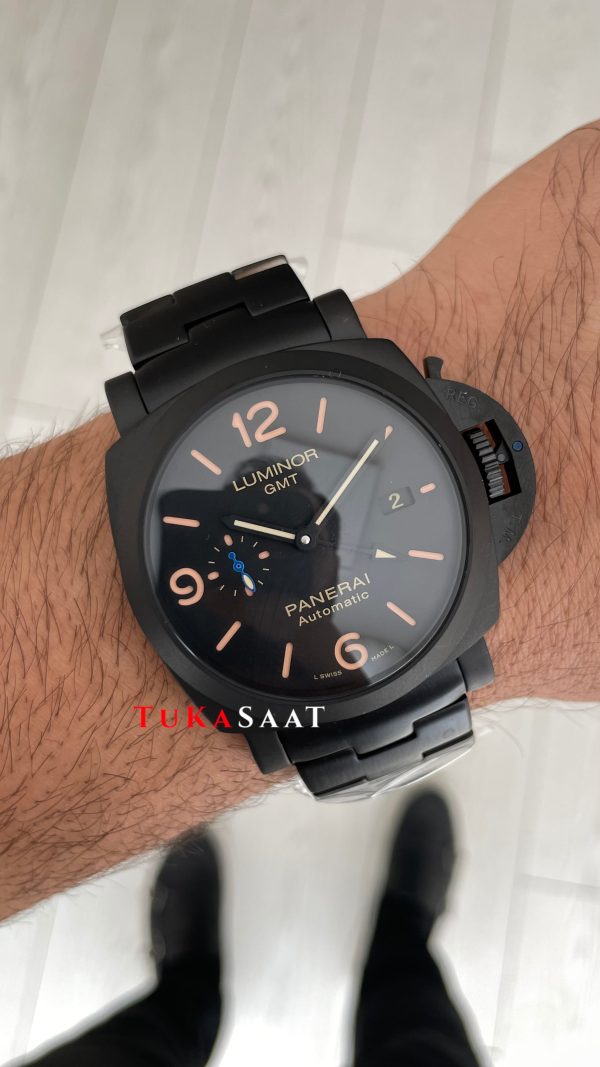 Panerai Luminor Marina Siyah Kadran PAM01562 PVD Black 44mm Replika Saat Panerai Luminor Marina Siyah Kadran PAM01562 PVD Black 44mm Replika Saat