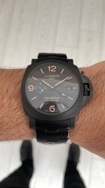 Panerai Luminor Marina Siyah Kadran PAM01562 PVD Black 44mm Replika Saat