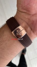 Patek Philippe Aquanaut Kahverengi 5167R Rose 40 mm Replika Saat - Görsel 5