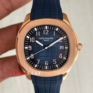 Patek Philippe Aquanaut Mavi Kadran 5168G Rose 40 mm Replika Saat