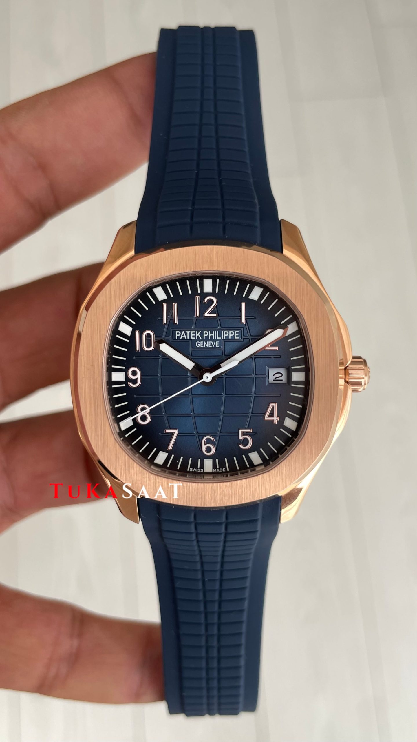 Patek Philippe Aquanaut Mavi Kadran 5168G Rose 40 mm Replika Saat Patek Philippe Aquanaut Mavi Kadran 5168G Rose 40 mm Replika Saat