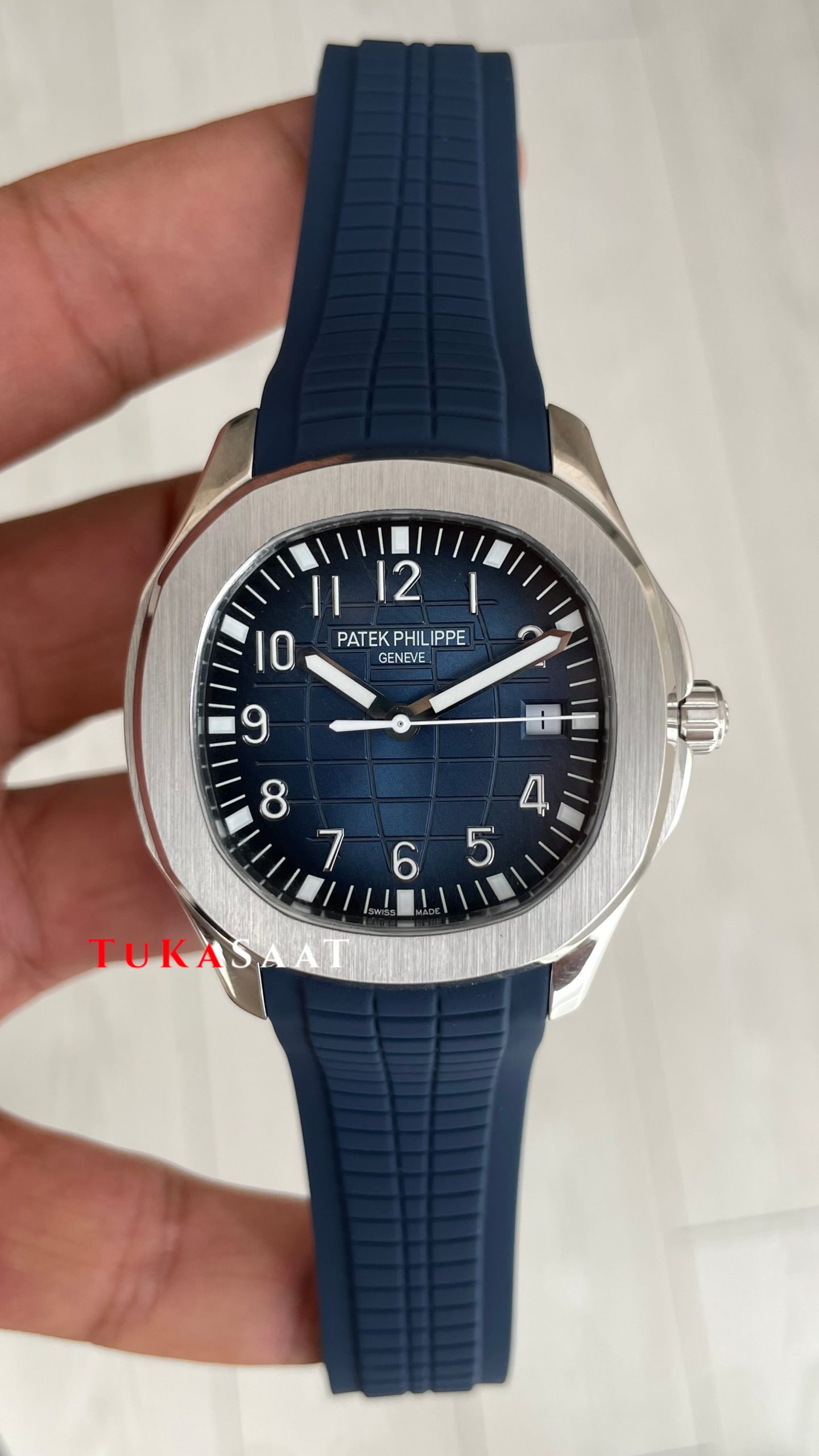 Patek Philippe Aquanaut Mavi Kadran 5168G Silver 40 mm Replika Saat Patek Philippe Aquanaut Mavi Kadran 5168G Silver 40 mm Replika Saat