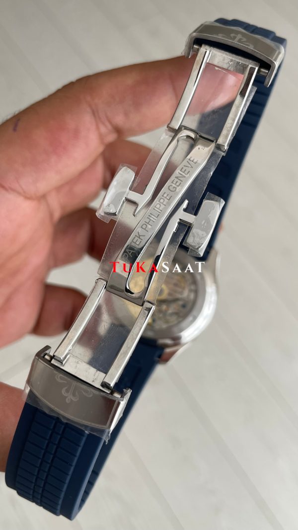 Patek Philippe Aquanaut Mavi Kadran 5168G Silver 40 mm Replika Saat Patek Philippe Aquanaut Mavi Kadran 5168G Silver 40 mm Replika Saat