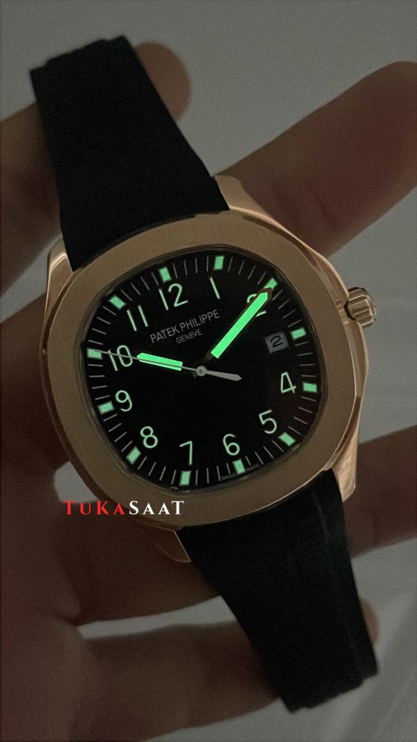 Patek Philippe Aquanaut Siyah Kadran 5167 Rose 40 mm Replika Saat Patek Philippe Aquanaut Siyah Kadran 5167 Rose 40 mm Replika Saat