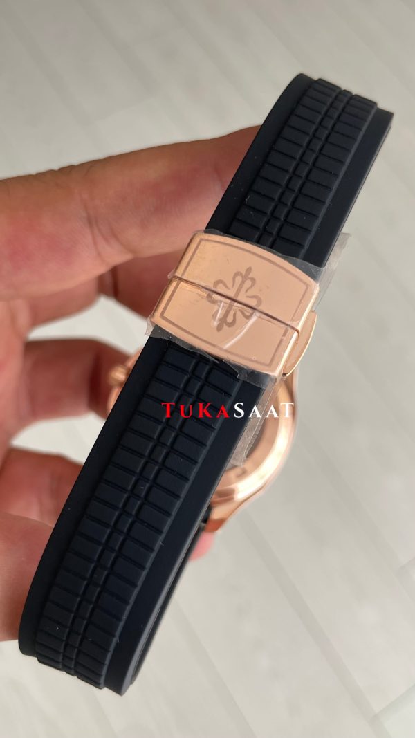 Patek Philippe Aquanaut Siyah Kadran 5167 Rose 40 mm Replika Saat Patek Philippe Aquanaut Siyah Kadran 5167 Rose 40 mm Replika Saat