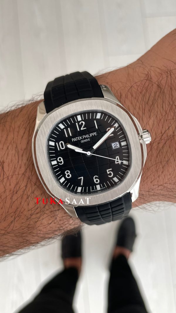Patek Philippe Aquanaut Siyah Kadran 5167 Silver 40 mm Replika Saat