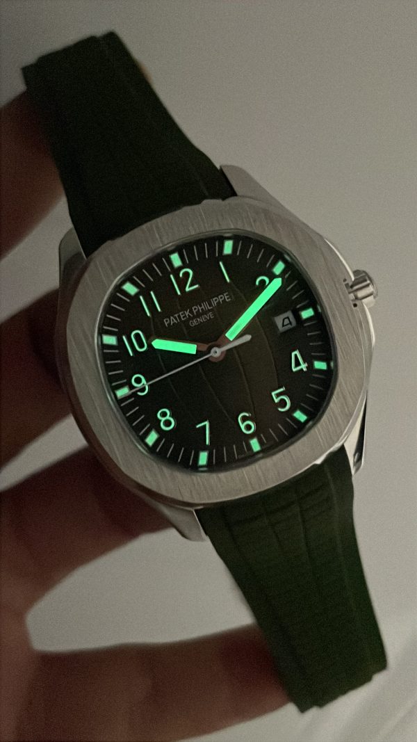 Patek Philippe Aquanaut Yeşil Kadran 5168G Silver 40 mm Replika Saat Patek Philippe Aquanaut Yeşil Kadran 5168G Silver 40 mm Replika Saat