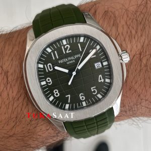 Patek Philippe Aquanaut Yeşil Kadran 5168G Silver 40 mm Replika Saat