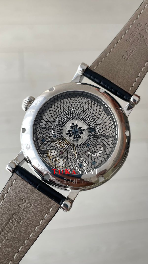Patek Philippe Geneve Tourbillon Moonphase Skeleton Diamond Dial Beyaz Kadran 42 mm İskelet Taşlı Silver Replika Saat Patek Philippe Geneve Tourbillon Moonphase Skeleton Diamond Dial Beyaz Kadran 42 mm İskelet Taşlı Silver Replika Saat