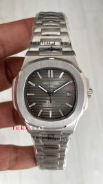 Patek Philippe Nautilus 40th Year Anniversary 5711 Gri Kadran 40 mm Silver Replika Saat