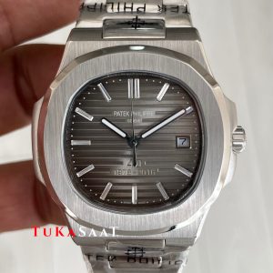 Patek Philippe Nautilus 40th Year Anniversary 5711 Gri Kadran 40 mm Silver Replika Saat