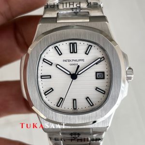 Patek Philippe Nautilus 5711 Beyaz Kadran 40mm Replika Saat
