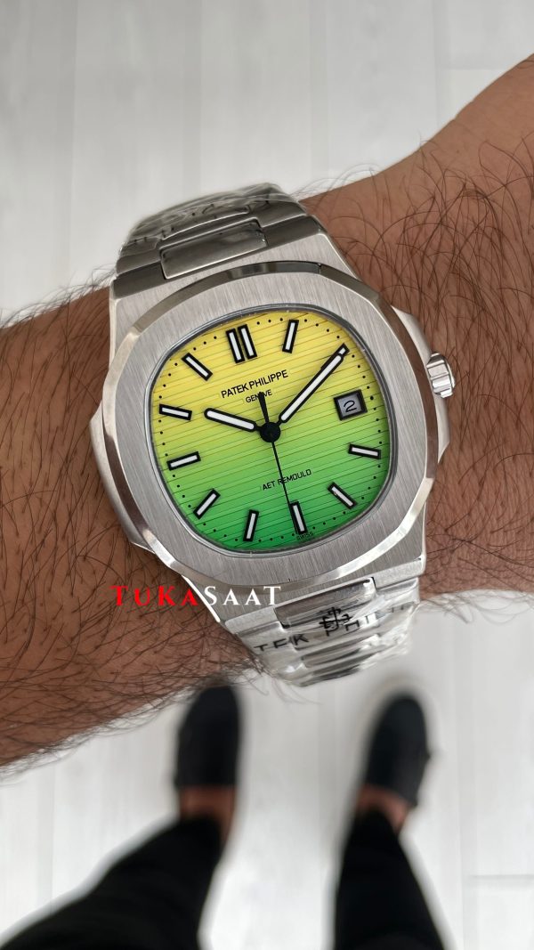 Patek Philippe Nautilus Aet Remould Hawaii Sunset 5711 Silver 40 mm Replika Saat Patek Philippe Nautilus Aet Remould Hawaii Sunset 5711 Silver 40 mm Replika Saat