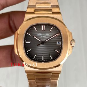 Patek Philippe Nautilus Chocolate 5711R Brown Dial 40 mm Rose Gold Super Clone Swiss ETA Saat PP Factory