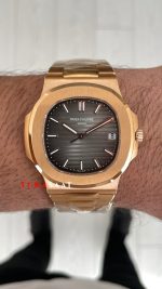 Patek Philippe Nautilus Chocolate 5711R Brown Dial 40 mm Rose Gold Super Clone Swiss ETA Saat PP Factory