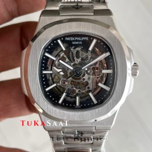 Patek Philippe Nautilus İskelet 5711 Silver 40 mm Skeleton Replika Saat