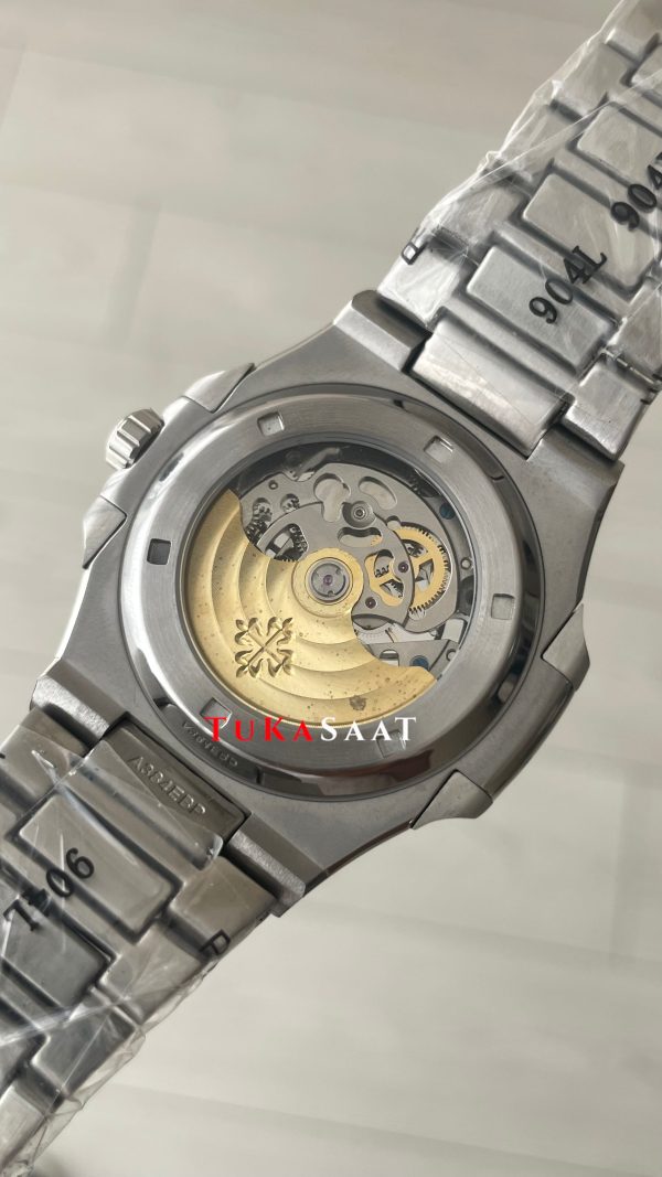 Patek Philippe Nautilus İskelet 5711 Silver 40 mm Skeleton Replika Saat Patek Philippe Nautilus İskelet 5711 Silver 40 mm Skeleton Replika Saat