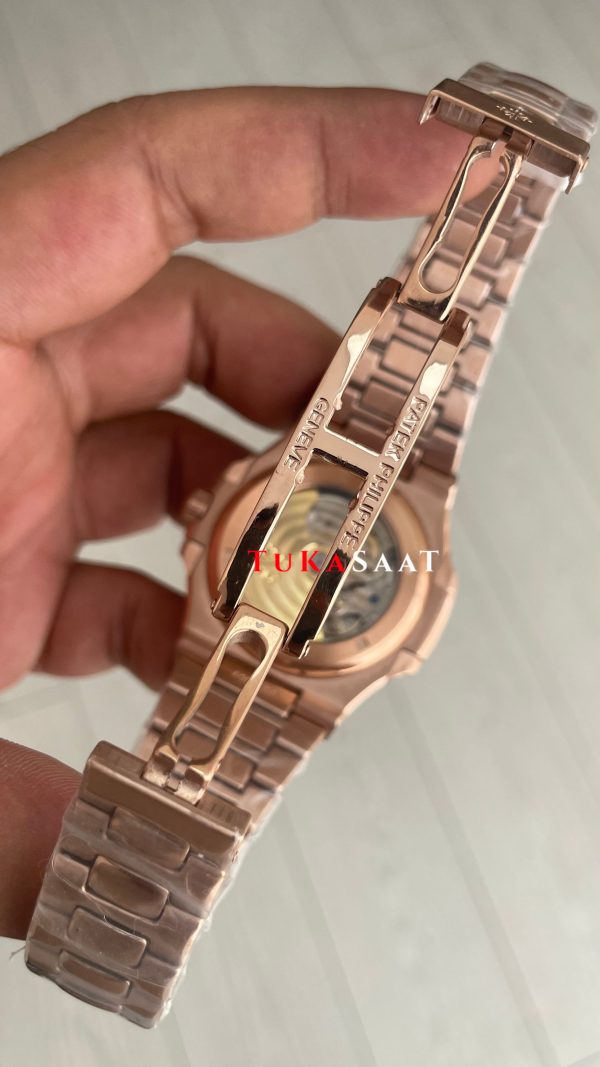 Patek Philippe Nautilus Kahverengi Kadran 5711 Rose 40mm Replika Saat