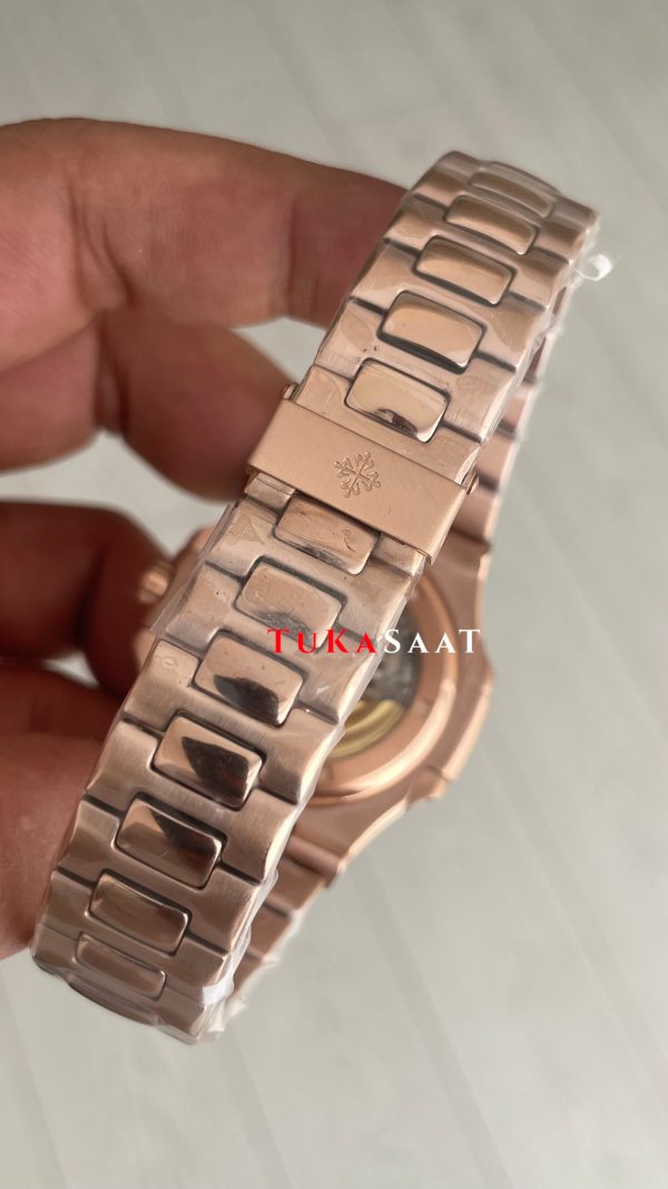 Patek Philippe Nautilus Kahverengi Kadran 5711 Rose 40mm Replika Saat