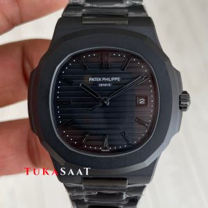Patek Philippe Nautilus Siyah Kadran 5711 PVD Black 40 mm Replika Saat