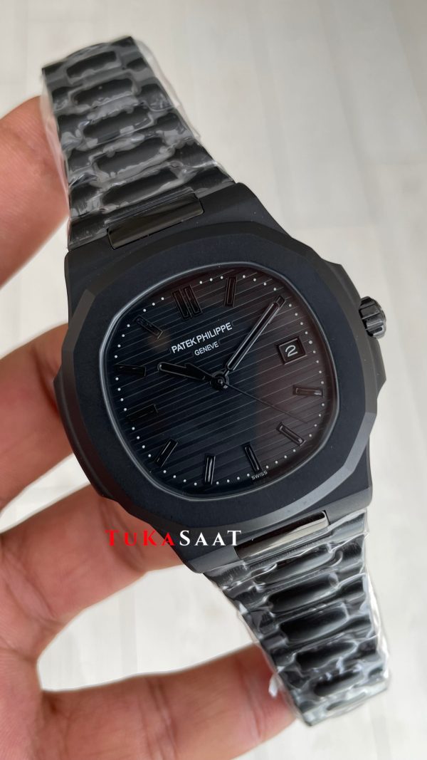 Patek Philippe Nautilus Siyah Kadran 5711 PVD Black 40 mm Replika Saat