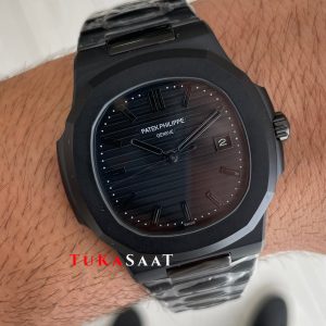 Patek Philippe Nautilus Siyah Kadran 5711 PVD Black 40 mm Replika Saat
