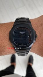 Patek Philippe Nautilus Siyah Kadran 5711 PVD Black 40 mm Replika Saat