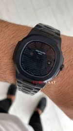Patek Philippe Nautilus Siyah Kadran 5711 PVD Black 40 mm Replika Saat