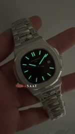 Patek Philippe Nautilus Siyah Kadran 5711 Silver 40 mm Replika Saat