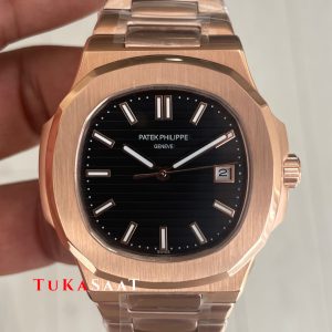 Patek Philippe Nautilus Siyah Kadran 5711R Rose 40 mm Replika Saat