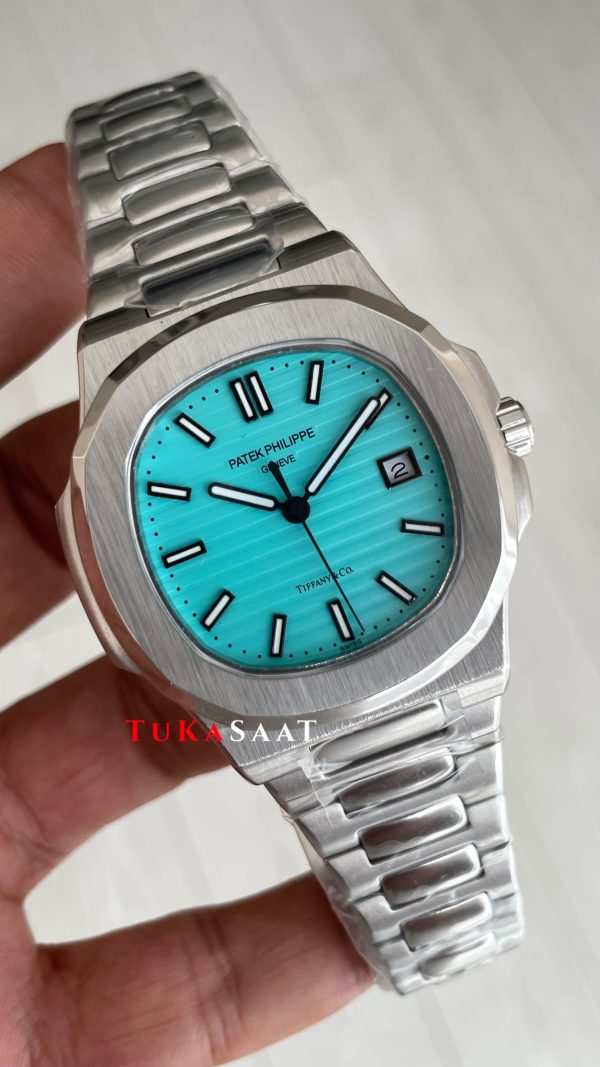 Patek Philippe Nautilus Tiffany 5711 Silver 40 mm Replika Saat Patek Philippe Nautilus Tiffany 5711 Silver 40 mm Replika Saat