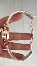 Patek Philippe Nautilus Travel Time Chronograph Mavi Kadran 5990R Rose Gold Swiss ETA Saat