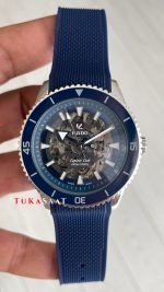 Rado Captain Cook iskelet Mavi Kauçuk