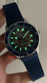Rado Captain Cook iskelet Mavi Kauçuk
