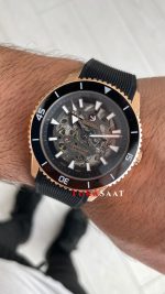 Rado Captain Cook iskelet Siyah Rose Kauçuk